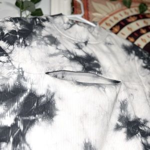 Bleach Print Bodycon Dress